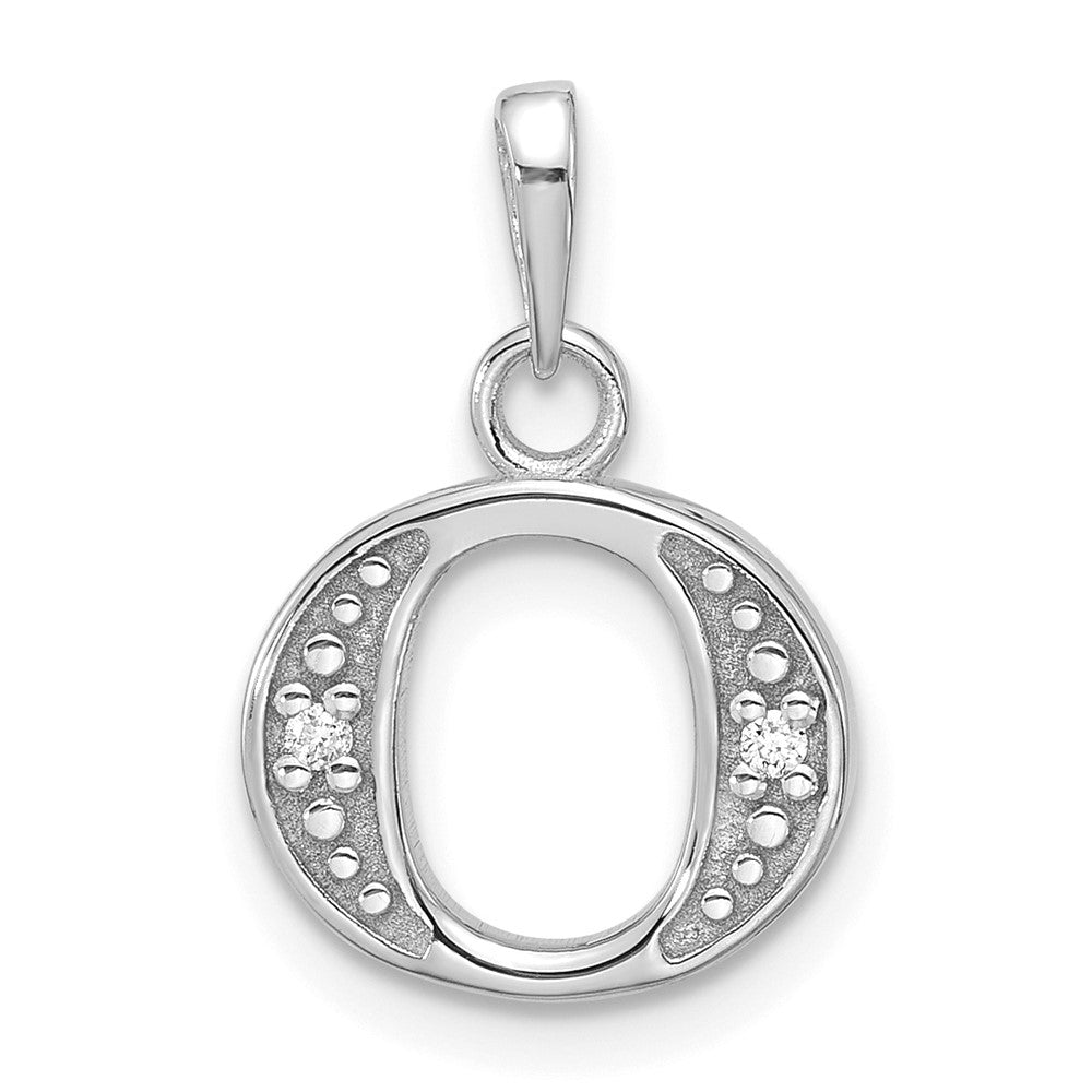 Diamond Letter O Initial Pendant - WBC