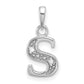 Diamond Letter S Initial Pendant - WBC