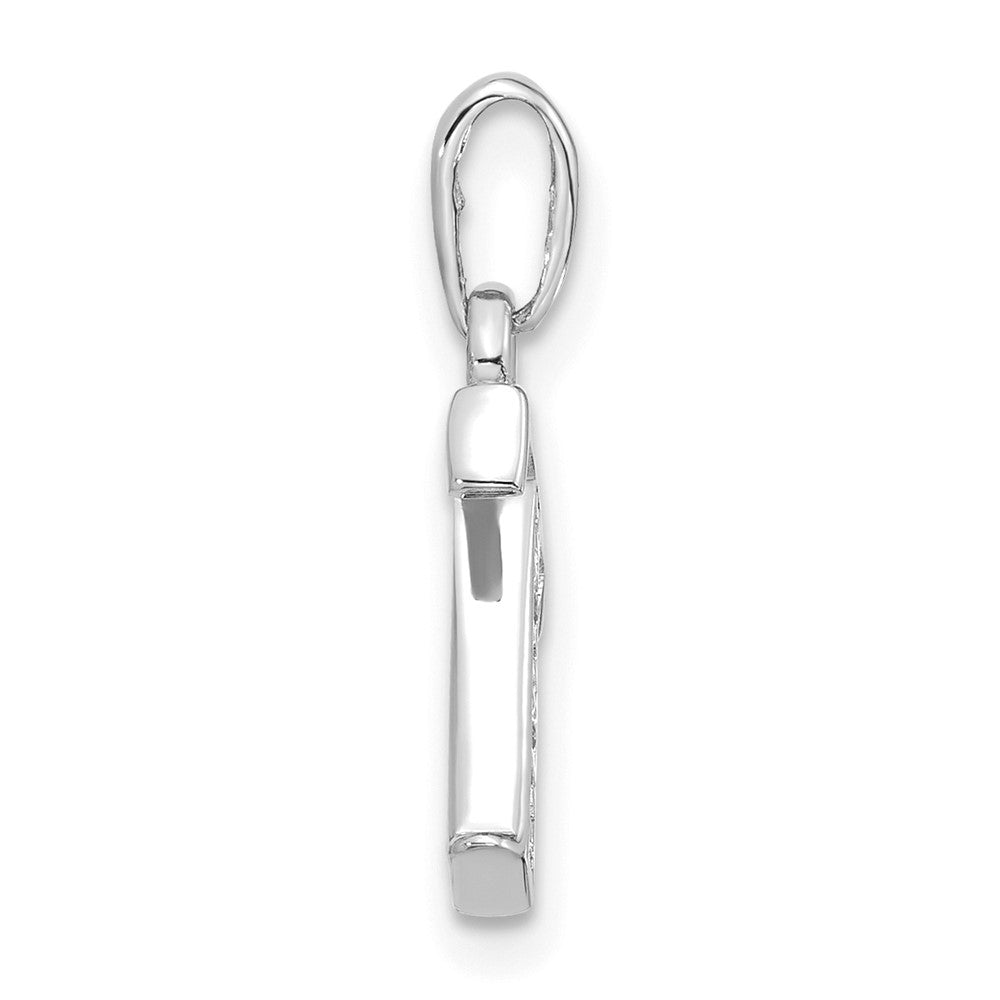 Diamond Letter T Initial Pendant - WBC