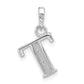 Diamond Letter T Initial Pendant - WBC