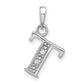 Diamond Letter T Initial Pendant - WBC