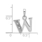 Diamond Letter W Initial Pendant - WBC