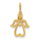 Polished CZ Angel Pendant - WBC