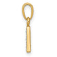 with Rhodium Diamond Letter A Initial Pendant - WBC