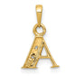 with Rhodium Diamond Letter A Initial Pendant - WBC