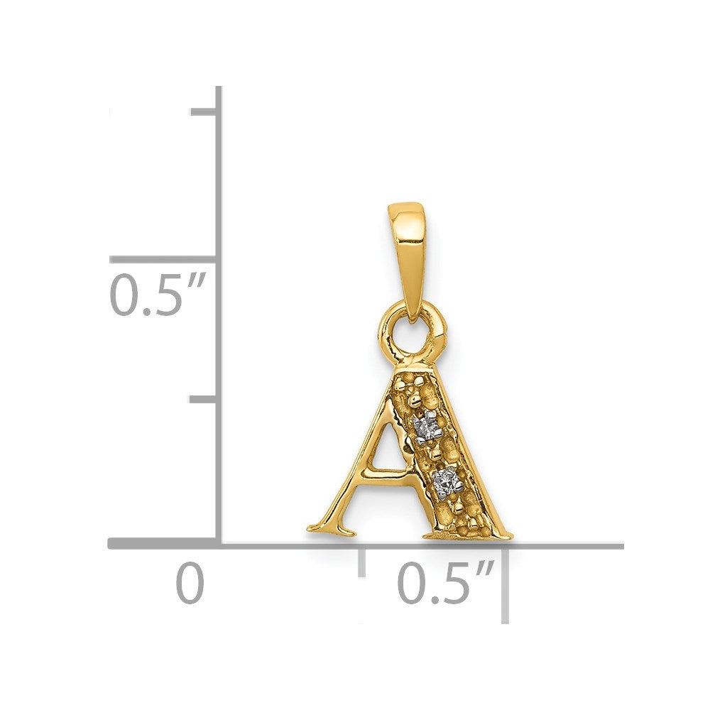 with Rhodium Diamond Letter A Initial Pendant - WBC