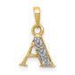 with Rhodium Diamond Letter A Initial Pendant - WBC