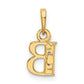 with Rhodium Diamond Letter B Initial Pendant - WBC