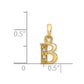 with Rhodium Diamond Letter B Initial Pendant - WBC