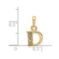 with Rhodium Diamond Letter D Initial Pendant - WBC