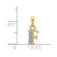 with Rhodium Diamond Letter F Initial Pendant - WBC