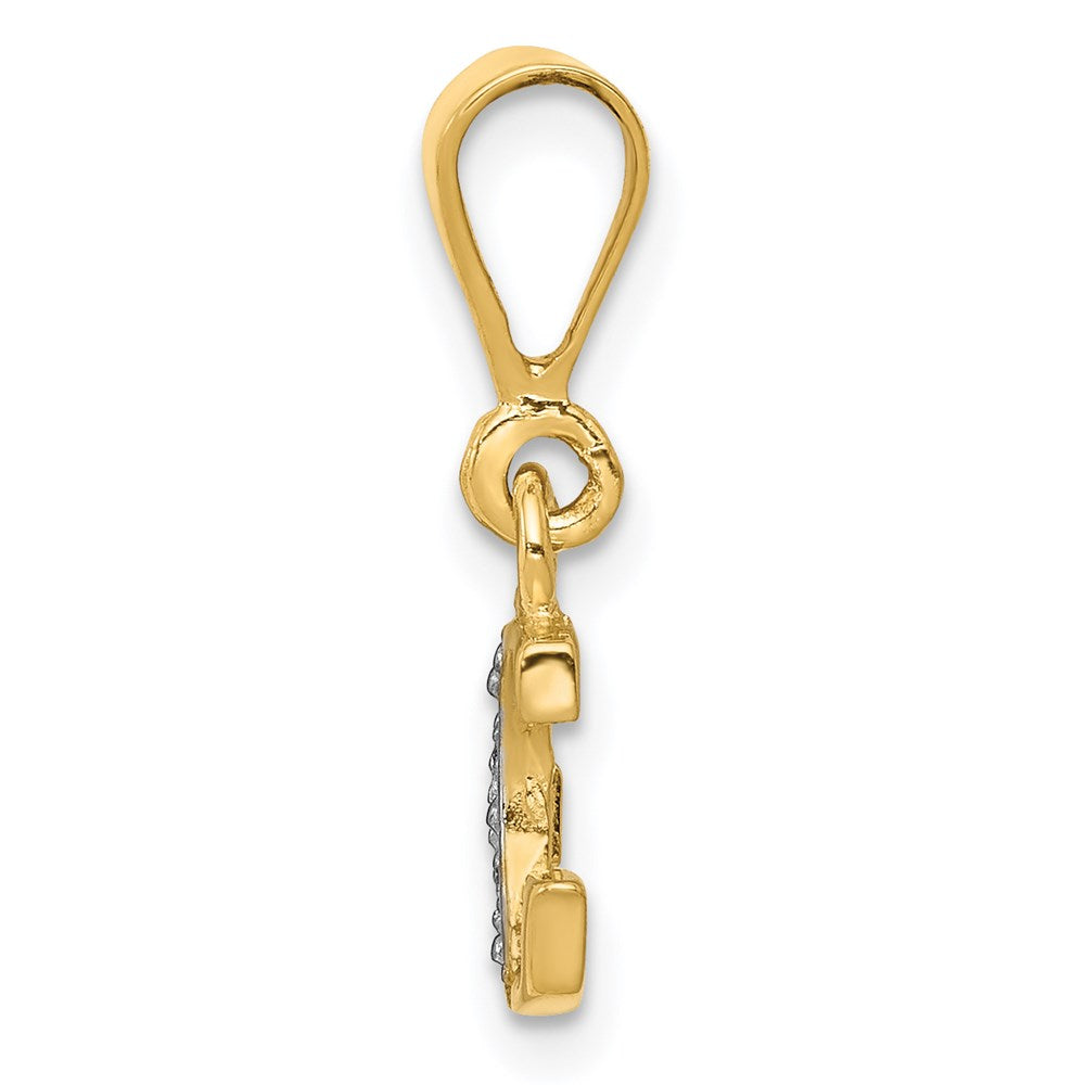 with Rhodium Diamond Letter G Initial Pendant - WBC