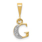 with Rhodium Diamond Letter G Initial Pendant - WBC
