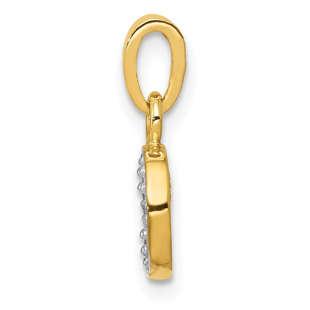 with Rhodium Diamond Letter O Initial Pendant - WBC