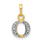 with Rhodium Diamond Letter O Initial Pendant - WBC