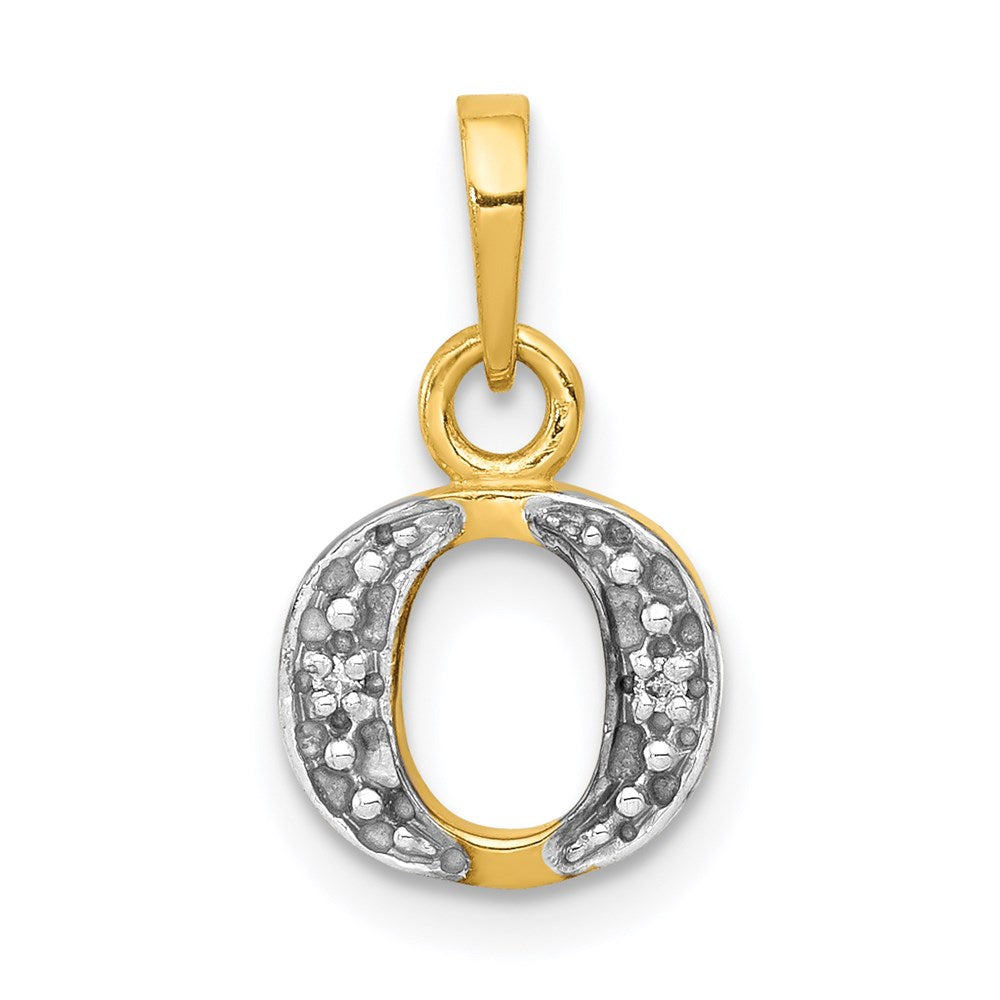 with Rhodium Diamond Letter O Initial Pendant - WBC