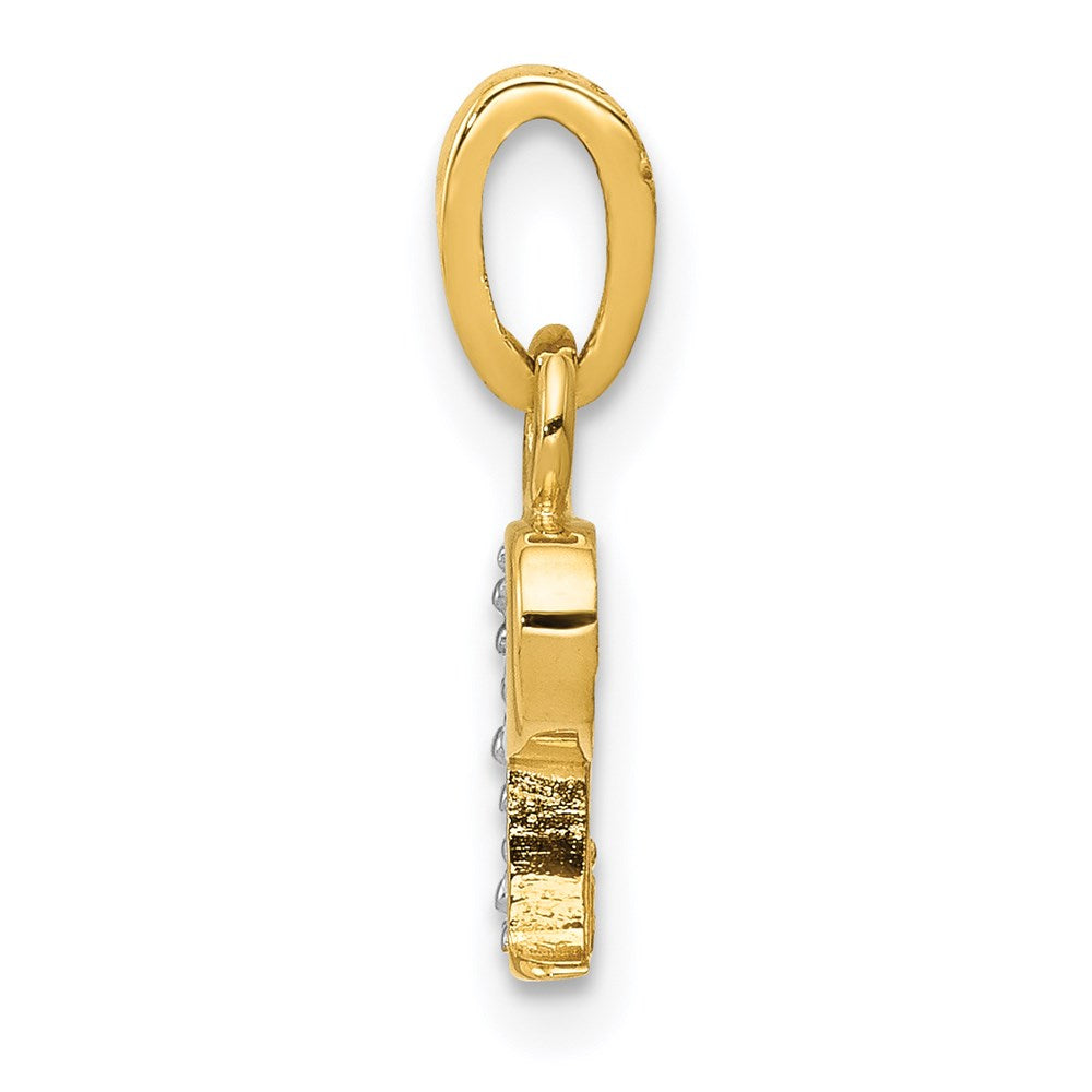 with Rhodium Diamond Letter P Initial Pendant - WBC