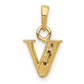 with Rhodium Diamond Letter V Initial Pendant - WBC
