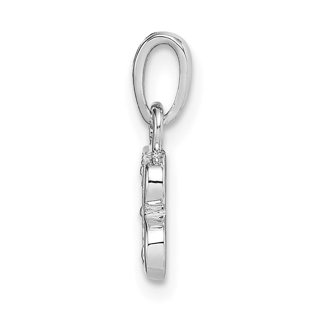 with Rhodium Diamond Letter B Initial Pendant - WBC