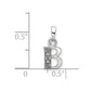 with Rhodium Diamond Letter B Initial Pendant - WBC