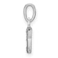 Rhodium-plated Diamond Letter K Initial Pendant - WBC