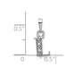 Rhodium-plated Diamond Letter L Initial Pendant - WBC