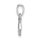 Rhodium-plated Diamond Letter T Initial Pendant - WBC