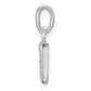 Rhodium-plated Diamond Letter V Initial Pendant - WBC
