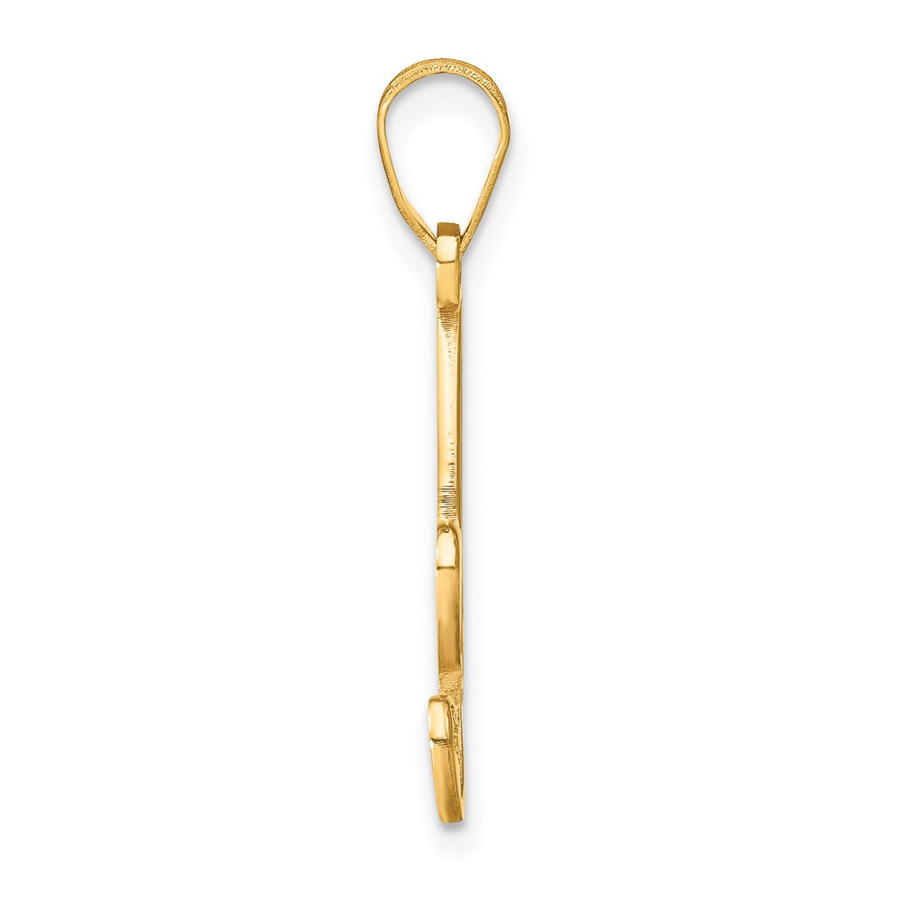Script Letter A Initial Pendant with Diamond - WBC