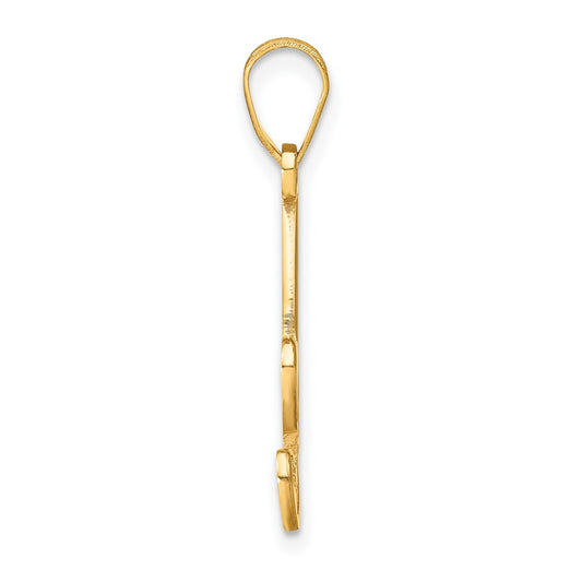 Script Letter A Initial Pendant with Diamond - WBC