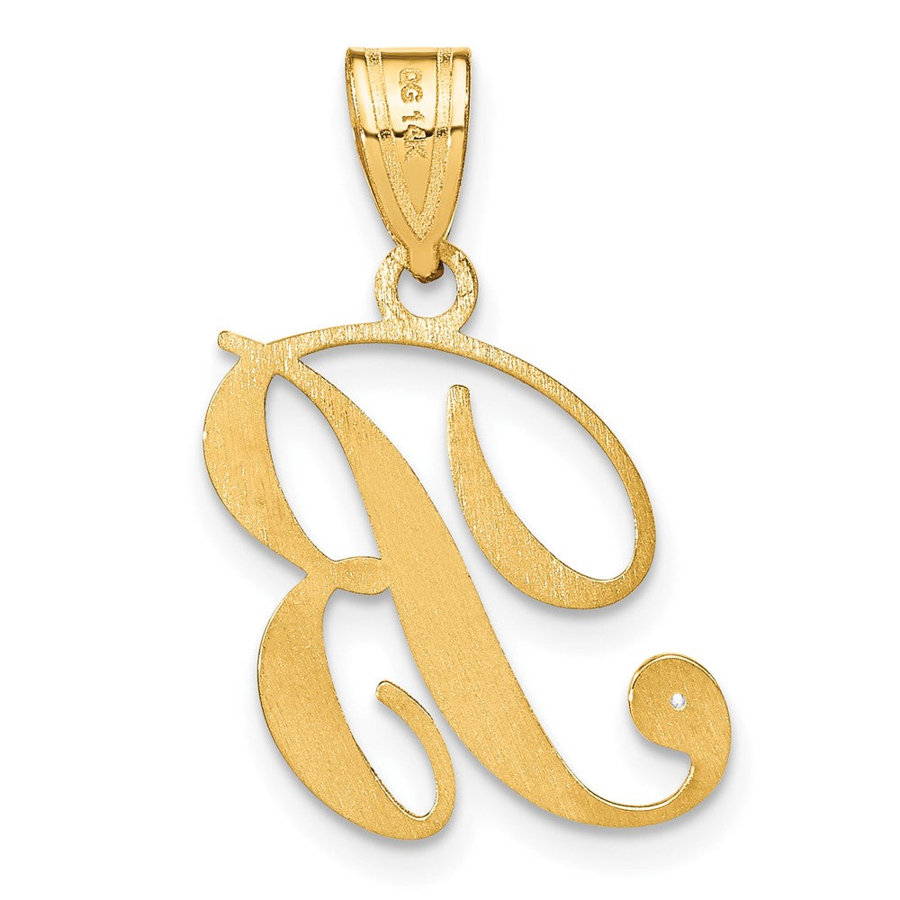 Script Letter B Initial Pendant with Diamond - WBC