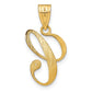 Script Letter C Initial Pendant with Diamond - WBC