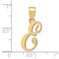 Script Letter E Initial Pendant with Diamond - WBC
