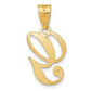 Script Letter G Initial Pendant with Diamond - WBC