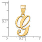 Script Letter G Initial Pendant with Diamond - WBC