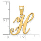 Script Letter H Initial Pendant with Diamond - WBC