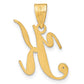 Script Letter K Initial Pendant with Diamond - WBC