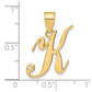 Script Letter K Initial Pendant with Diamond - WBC