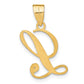 Script Letter L Initial Pendant with Diamond - WBC