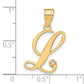 Script Letter L Initial Pendant with Diamond - WBC