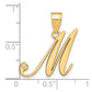 Script Letter M Initial Pendant with Diamond - WBC