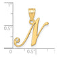 Script Letter N Initial Pendant with Diamond - WBC