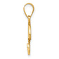 Script Letter P Initial Pendant with Diamond - WBC