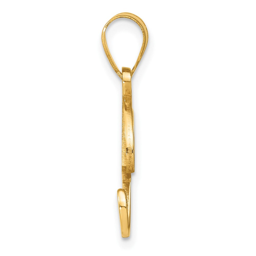 Script Letter P Initial Pendant with Diamond - WBC