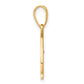 Script Letter Q Initial Pendant with Diamond - WBC