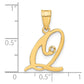 Script Letter Q Initial Pendant with Diamond - WBC