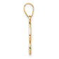 Script Letter U Initial Pendant with Diamond - WBC
