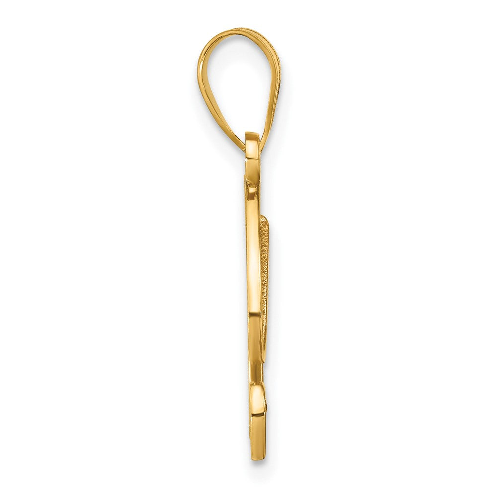 Script Letter X Initial Pendant with Diamond - WBC