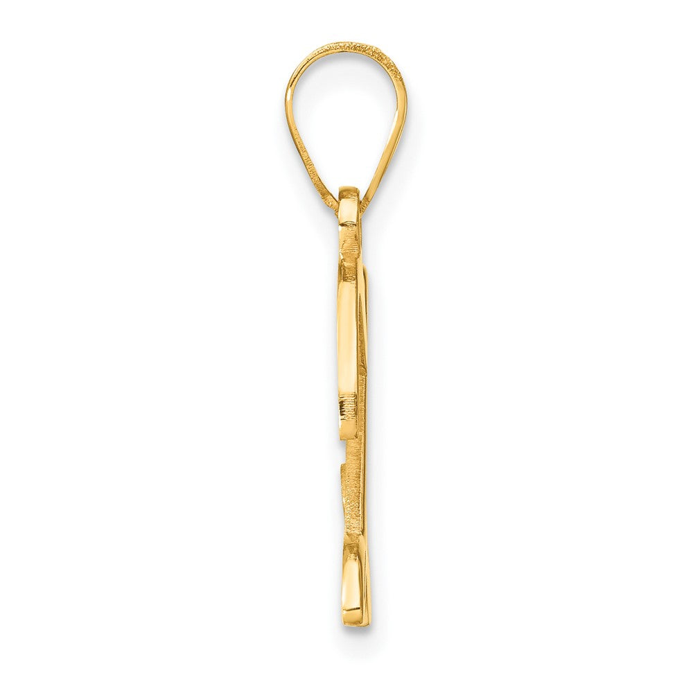 Script Letter Z Initial Pendant with Diamond - WBC