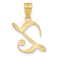 Script Letter Z Initial Pendant with Diamond - WBC